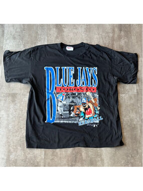 Vintage Toronto Blue Jays Looney Tunes Shirt Mens XL Paper Thin
